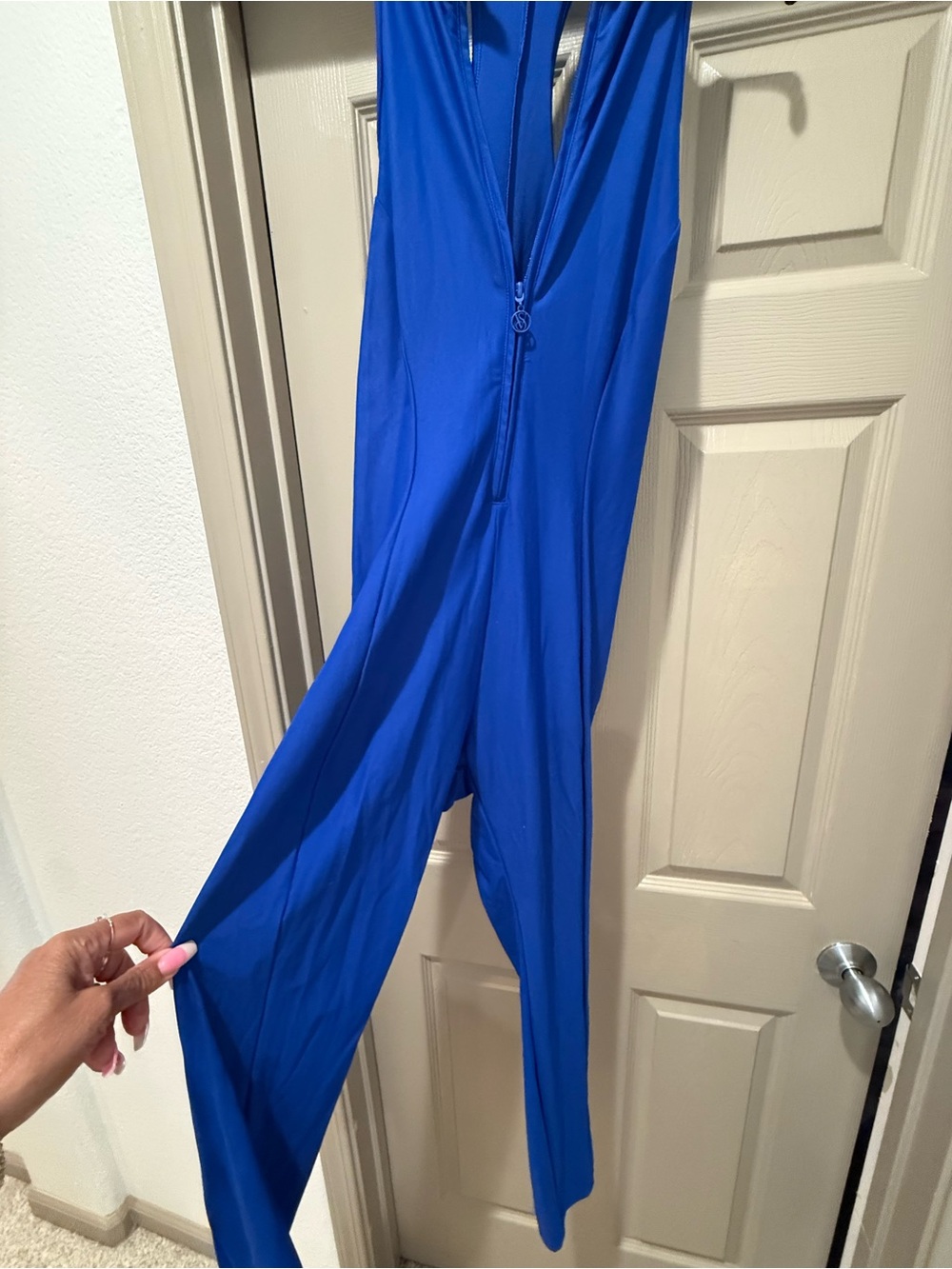 Victoria's Secret Electric Blue Zip-Front Jumpsuit